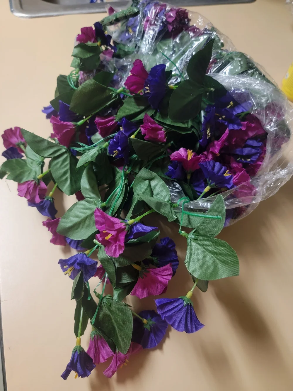 Artificial Flower Garland - Purple & Magenta Floral Party Decor